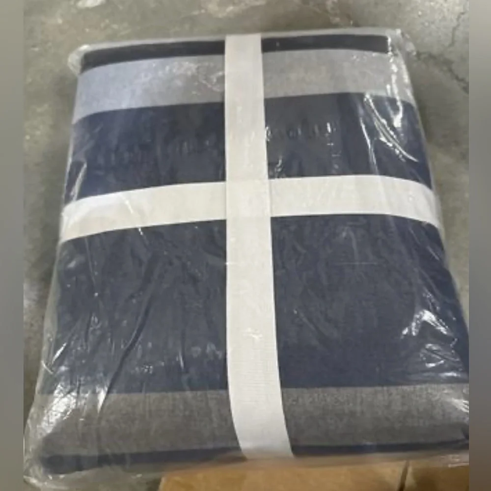 Nautica Rendon Cotton Grey Duvet Cover Set Queen